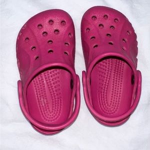 Pink crocs